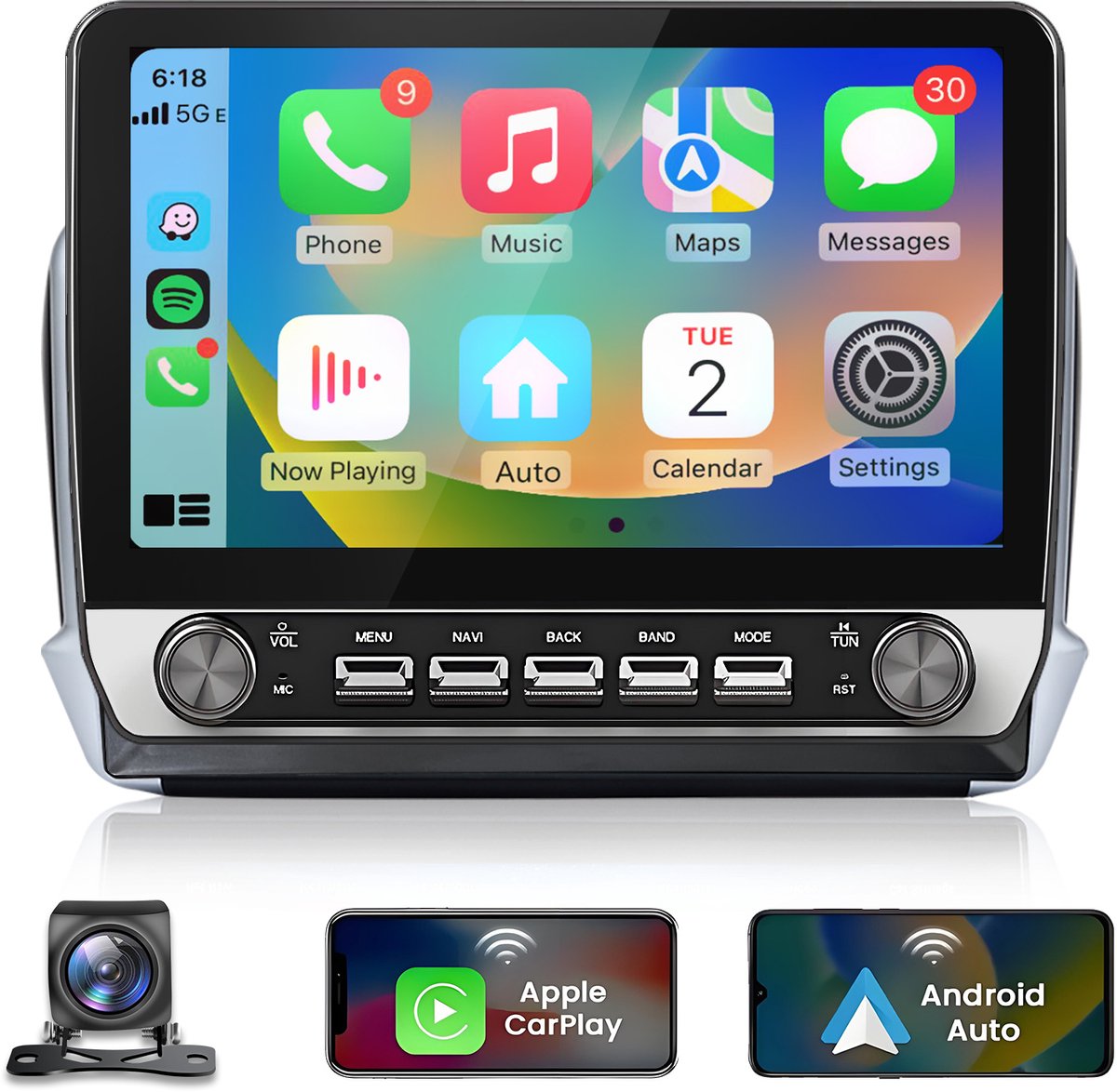 JUNSUN Autoradio - Geschikt voor Peugeot 2008/208 2012-2018, - Android 15 - 10.1''- 2+64 GB - Draadloos Carplay & Android Auto - GPS Navi & SWC & BT & Wifi