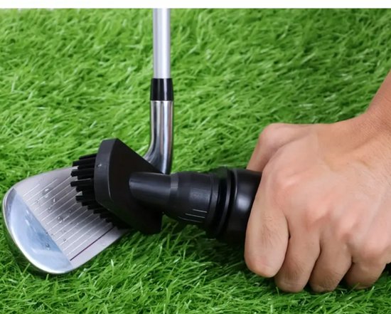 FSW-Products - Golfclub Borstel met Fles & Karabijnhaak - Golf Reinigingsborstel - Golf Accessoires - Zwart - Schoonmaakborstel voor Golfclubs en Groeven van Merkloos — afbeelding 4