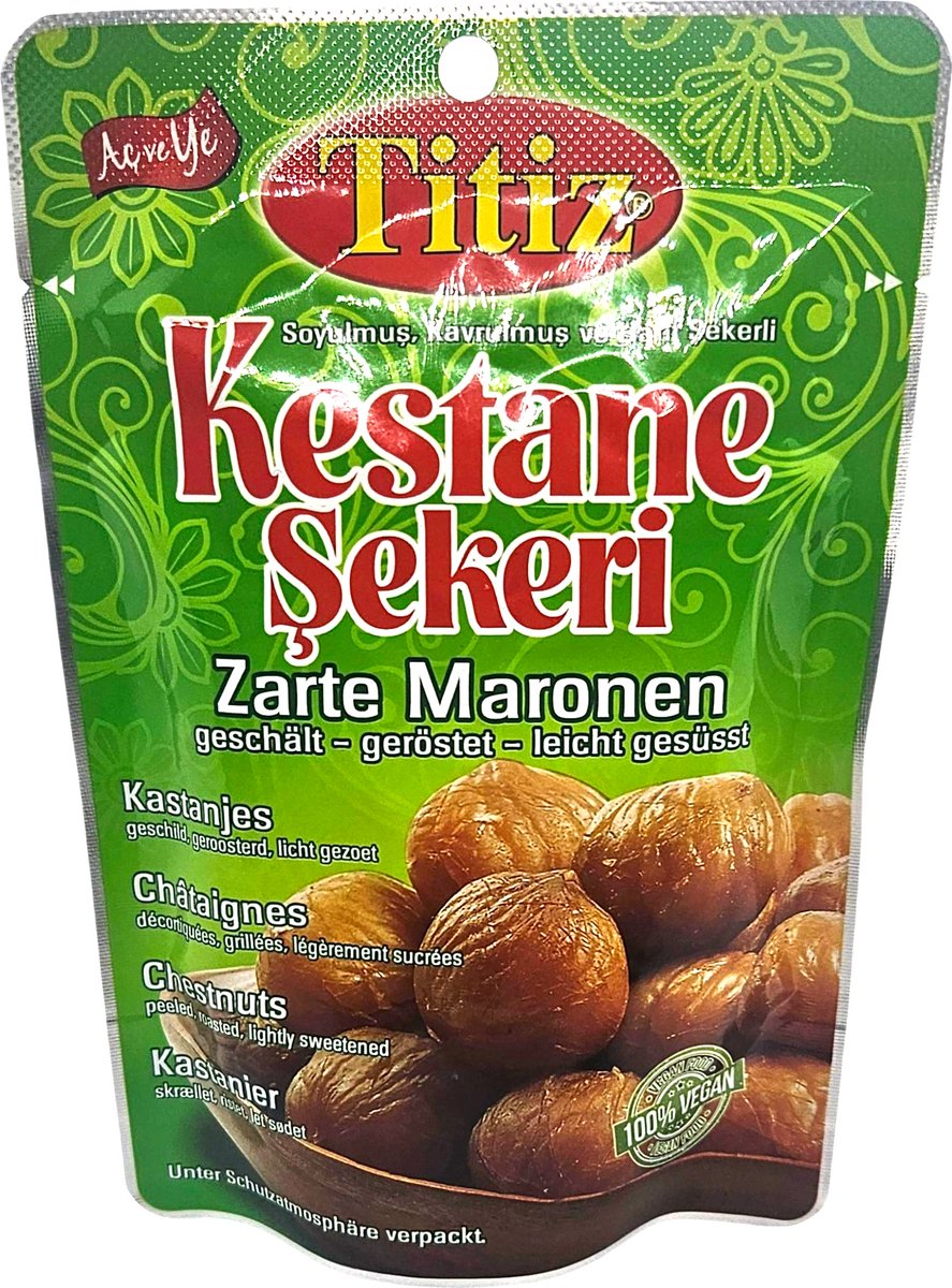 Titiz gesuikerde gepelde kastanjes - Kestane Şekeri - 2x 125 g