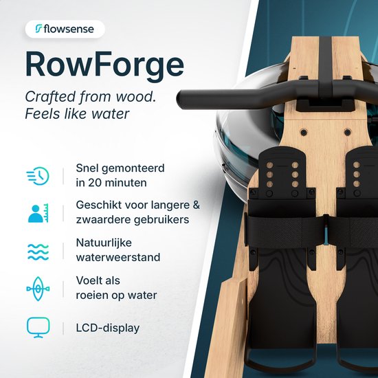 Flowsense RowForge Roeimachine Inklapbaar Waterweerstand Roeiapparaat ...