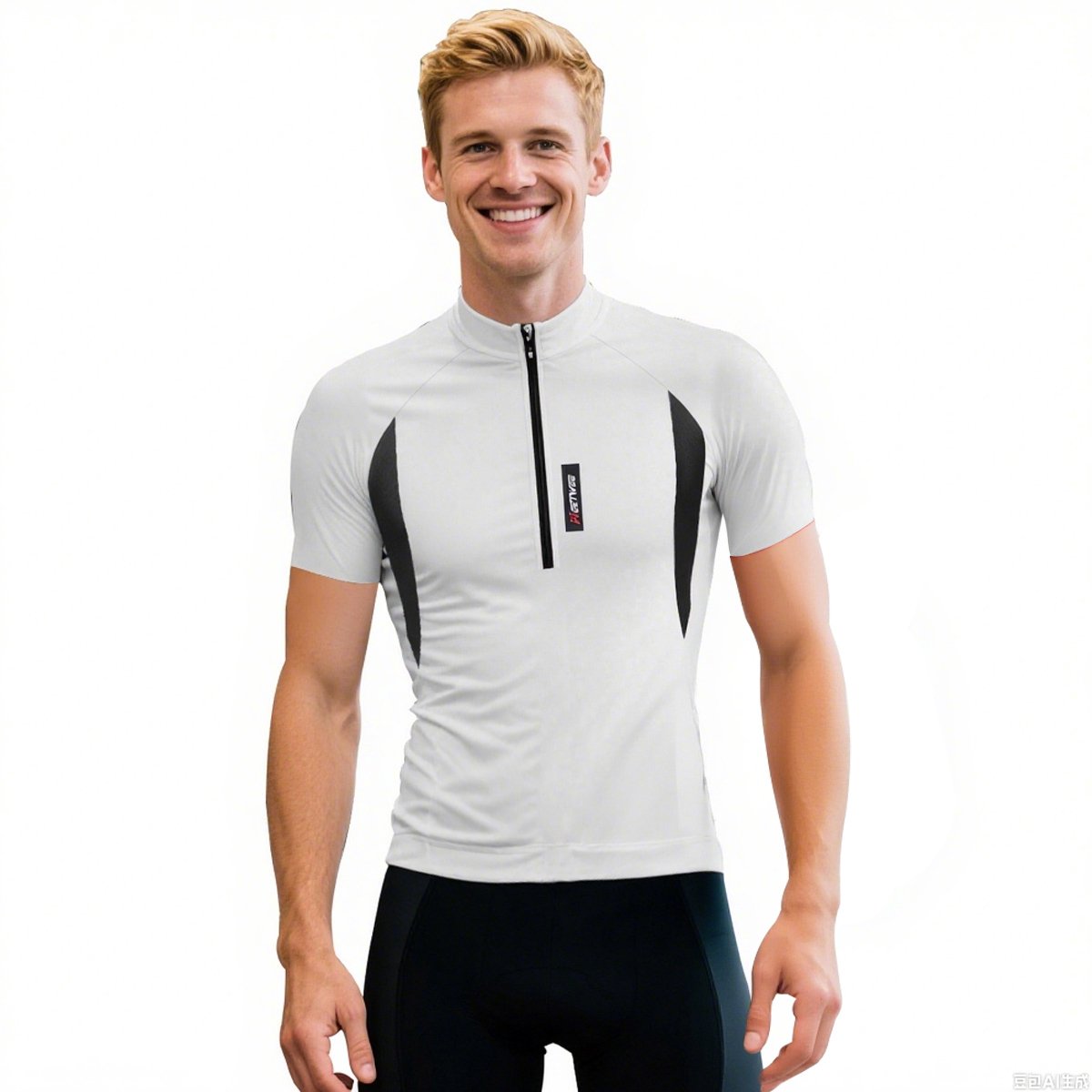 MEETEU Cycling Fietsshirt Heren Korte Mouwen - Wielershirt Heren Korte Mouw - Comfortabel en Sneldrogend Wielrenshirt Heren -Wit-XXXL