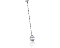 Afbeelding voor Leopold Vienna - Barlepel lang gedraaid met stamper/muddler - cocktail lepel