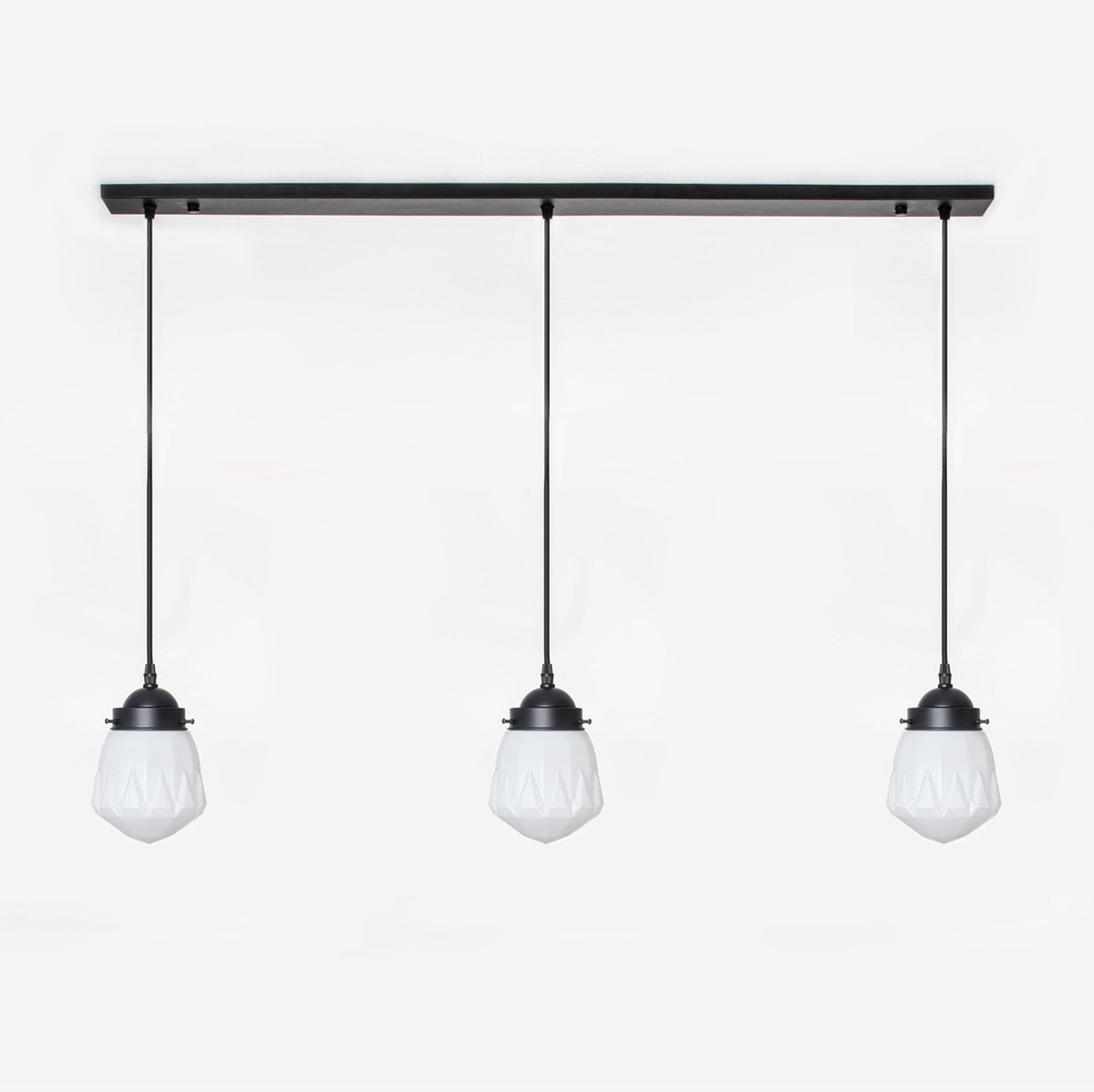 Coloured by Art 3 x Rocket lampen aan plafondbalk Moonlight - Art Deco Trade Zwart