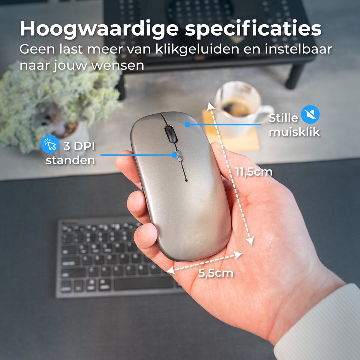 Nuvance LED Bluetooth Muis thumbnail 2