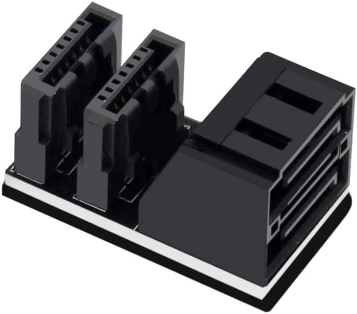 Allecto Plus - Dual SATA Adapter voor Desktops - Angled 7 Pin Plug - SSD HDD Moederbord (2 stuks)