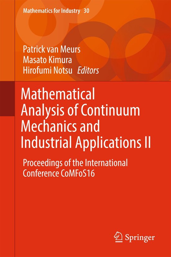 Mathematics for Industry30- Mathematical Analysis of Continu ... - cover