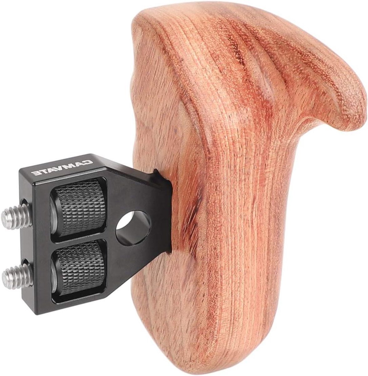 Houten handgreep voor camera cage met bubinga linkerhand - Ergonomisch design voor comfortabel filmen