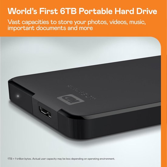 RFWR® Draagbare Externe Harde Schijf 6 TB - Mobiel Geheugen met USB 3.0 Interface van Merkloos — afbeelding 4
