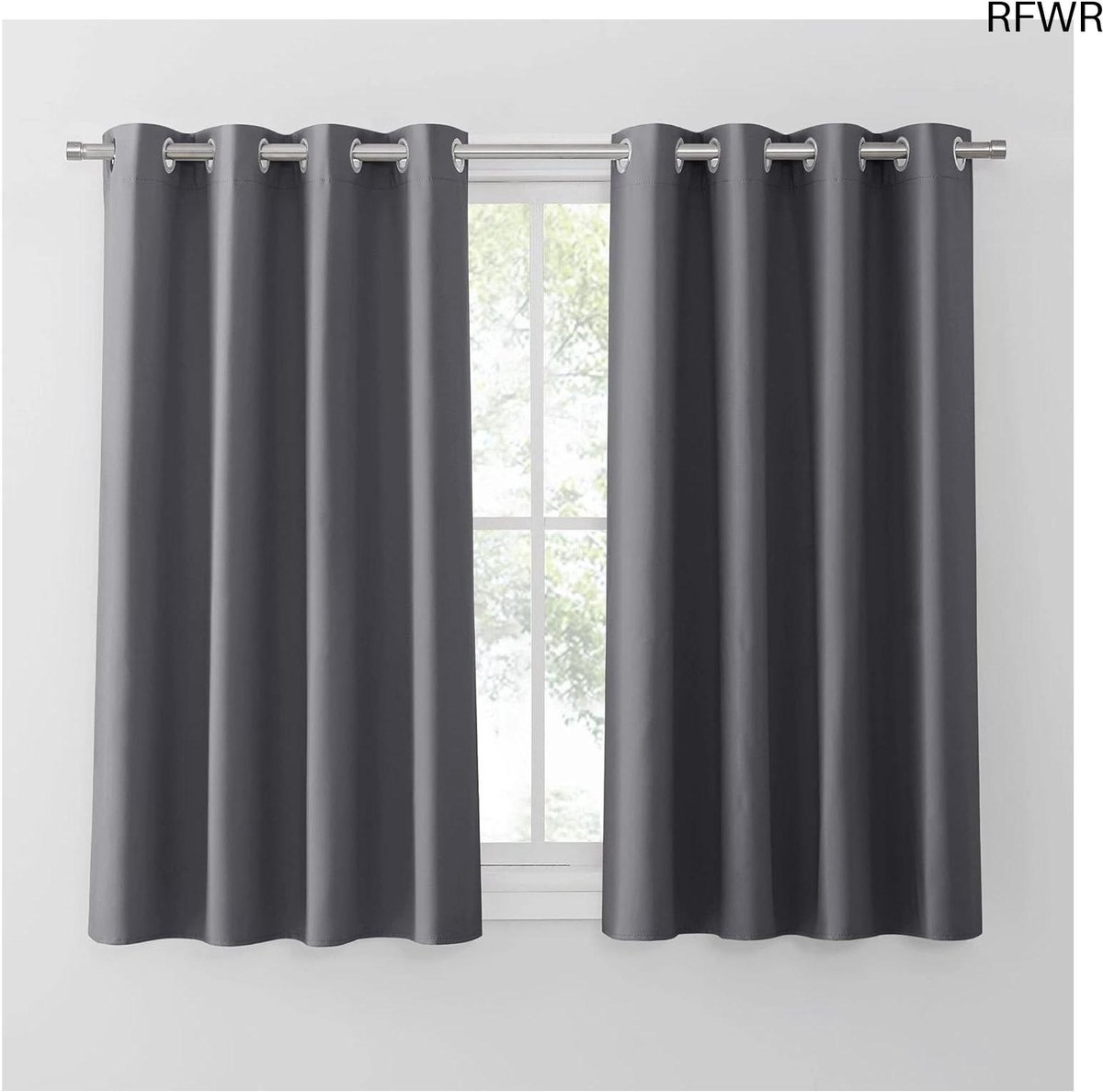 RFWR® Verduisterende Gordijnen met Lussen 132x150 cm - Thermische Verlichting voor Woonkamer en Slaapkamer