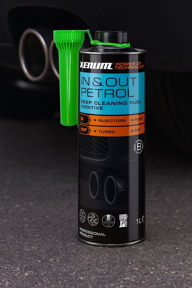 XENUM - In & Out Petrol – Professioneel Brandstofadditief voor Benzinemotoren - Reinigt & Beschermt - Verhoogt Motorprestaties
