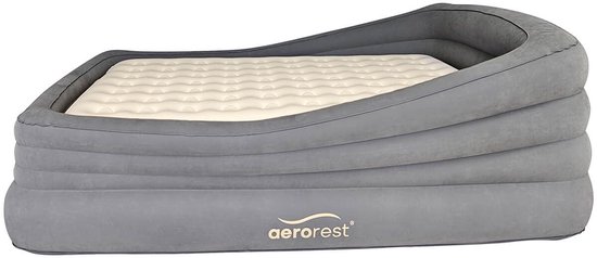 AeroRest Prime Frame 2-persoons luchtbed - Extra lang - 210 cm - Inclusief bijpassend hoeslaken + 2 oogmaskers + reparatiekit - Ideaal luchtbed voor langere personen - 2-in-1 luchtbed van Merkloos — afbeelding 2