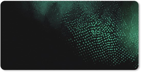 Muismat XXL 90x45 cm - Bureau onderlegger - Bureau mat Gaming - Stippen - Groen - Vervagen - Bureaumat - Gaming mousepad xl - Bureaulegger groot - Computer deskmat