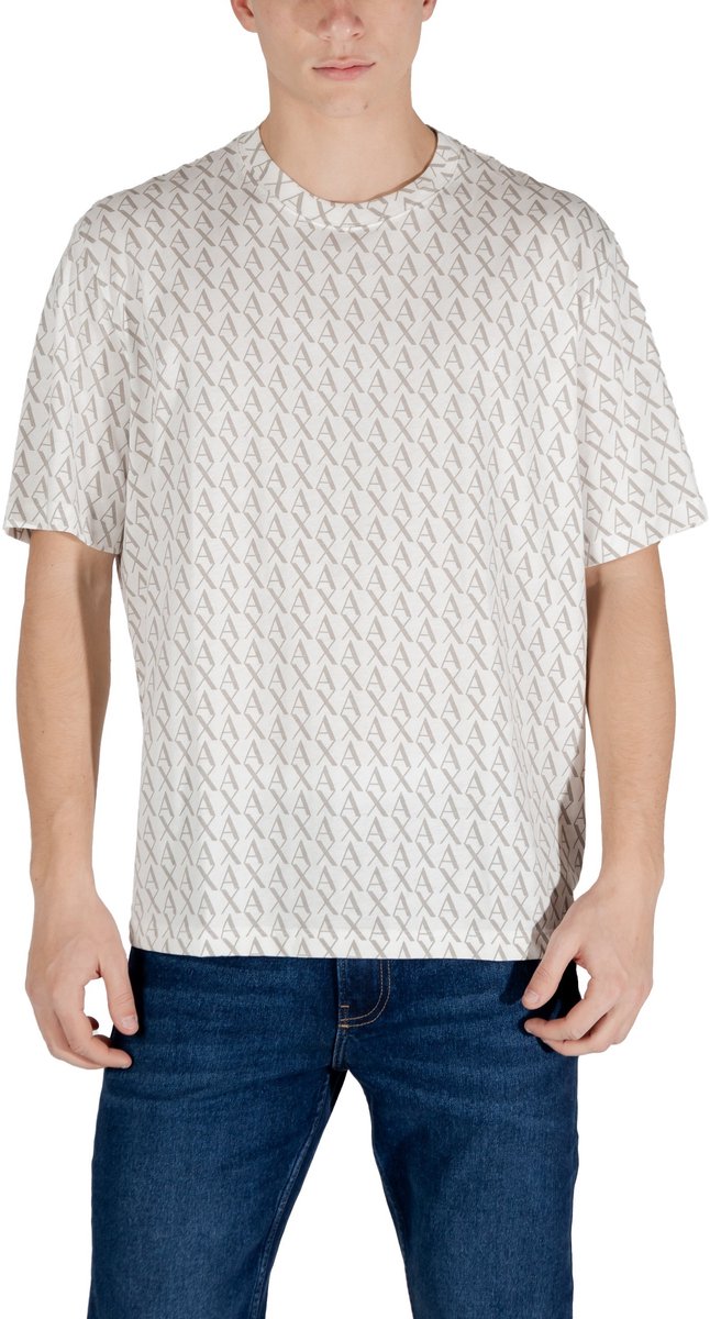 AllOver Logo Print Tee - Beige Shirts