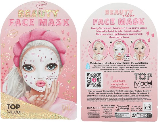 Depesche - Masque en tissu TOPModel - BEAUTY and ME - 1 pièce