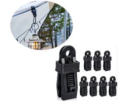 Tentzeilklemmen - Zeilclip voor Afdekzeil - Verpakking van 8 - vergrendelbare zeilklem - Tentclips - Zeildoekclips - Zeilklemmen voor Tentbevestiging - Tentzeilklemmen voor Tenten - Shade Cloth Plastic Clips - Afdekzeil Klemmen - Tarpaulin Clip