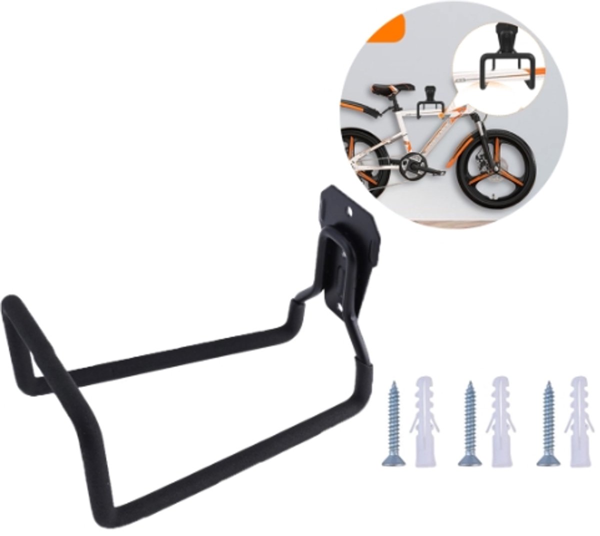 Fiets Ophangsysteem - Fiets muurbeugel - Ophanghaken - Inclusief schroeven - Fiets /ladder /(tuin) gereedschap etc - Max belading 60 katten