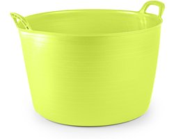 Plasticforte Flexibele kuip of emmer - groen - 75 liter - stevig kunststof - 58 x 55 cm - Afvalbak - Wasmand - Opbergmand - Extra groot