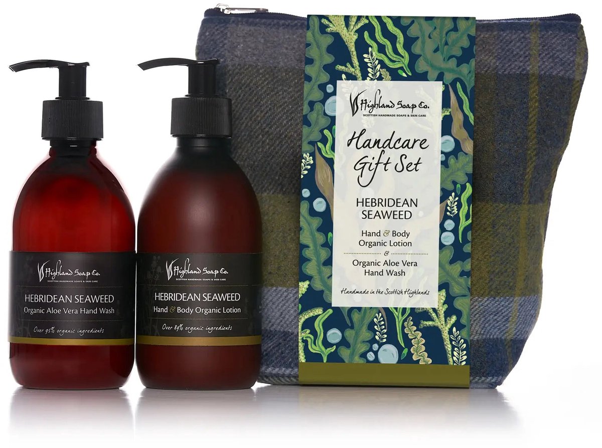 Hebridean Seaweed – Fris & Zilt - Cadeauset Handverzorging – Handzeep, Lotion & Tas
