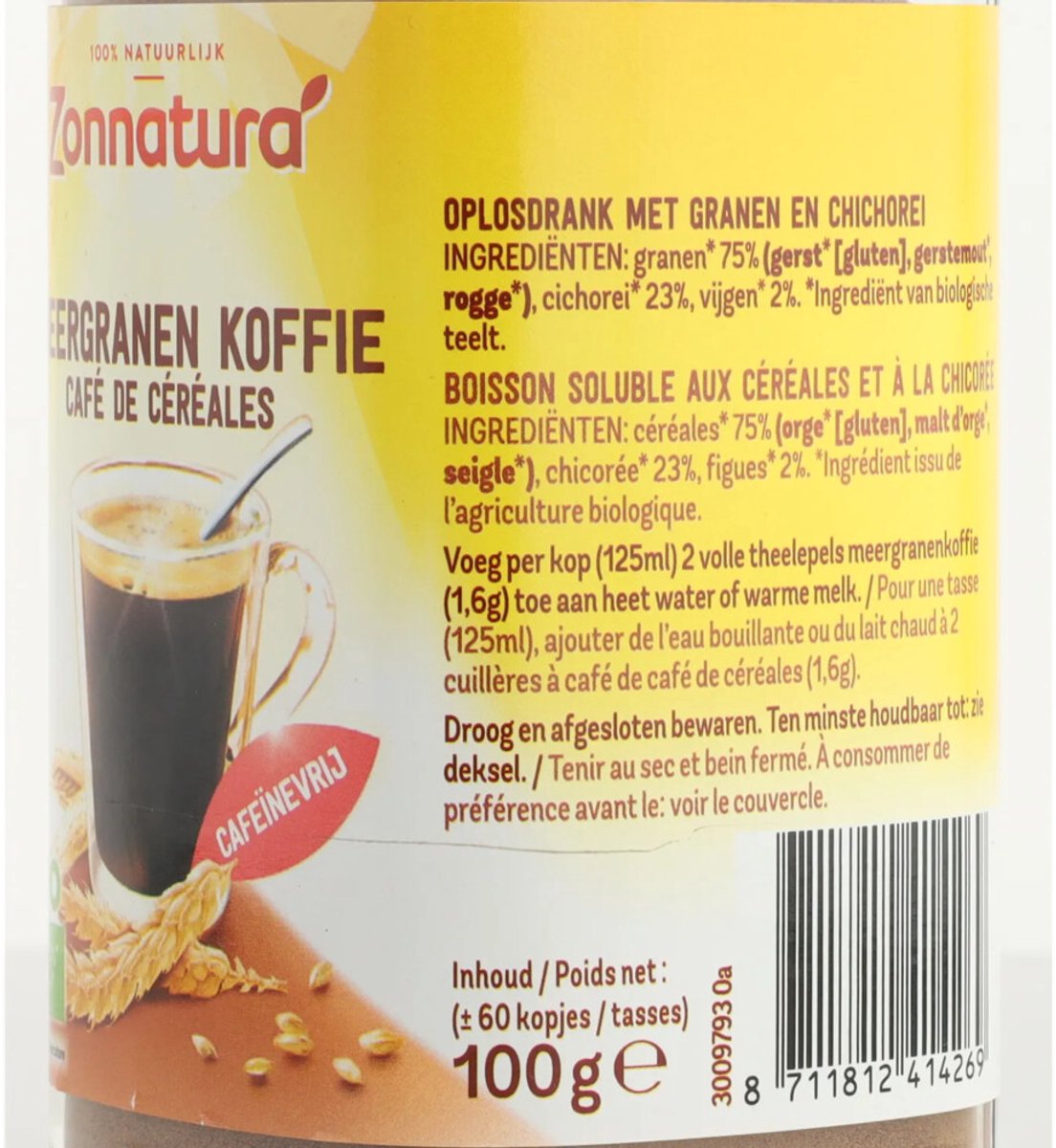 Goedkoopste Zonnatura Koffie Granen Bio - 100Gr