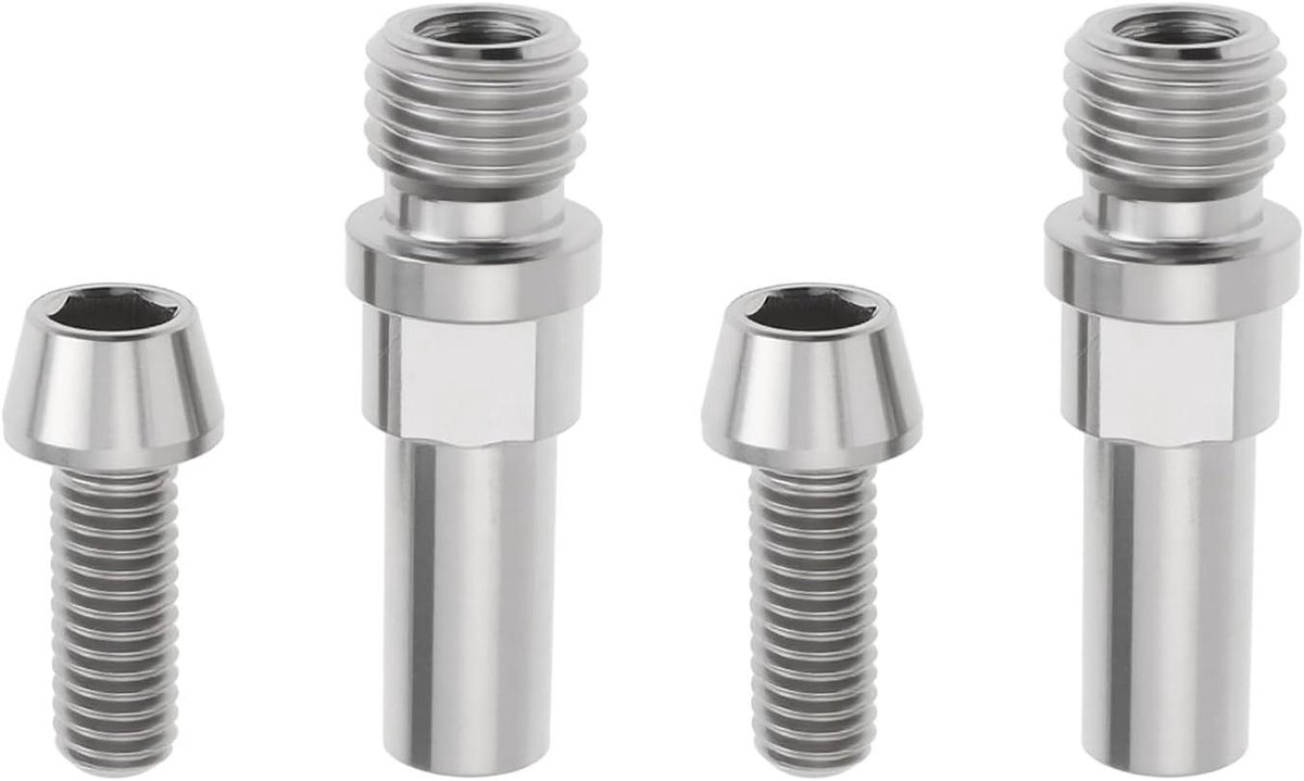 Allecto Plus - Fiets Titanium Rempaal Set van 2 Pairs M10x1.25mm en M6x16mm Schroeven.