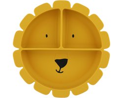Trixie Kinderbord met Vakjes - Mr. Lion - Bord met Zuignap - Voor baby's vanaf 4 maanden - van Siliconen - Geschikt voor de Vaatwasser