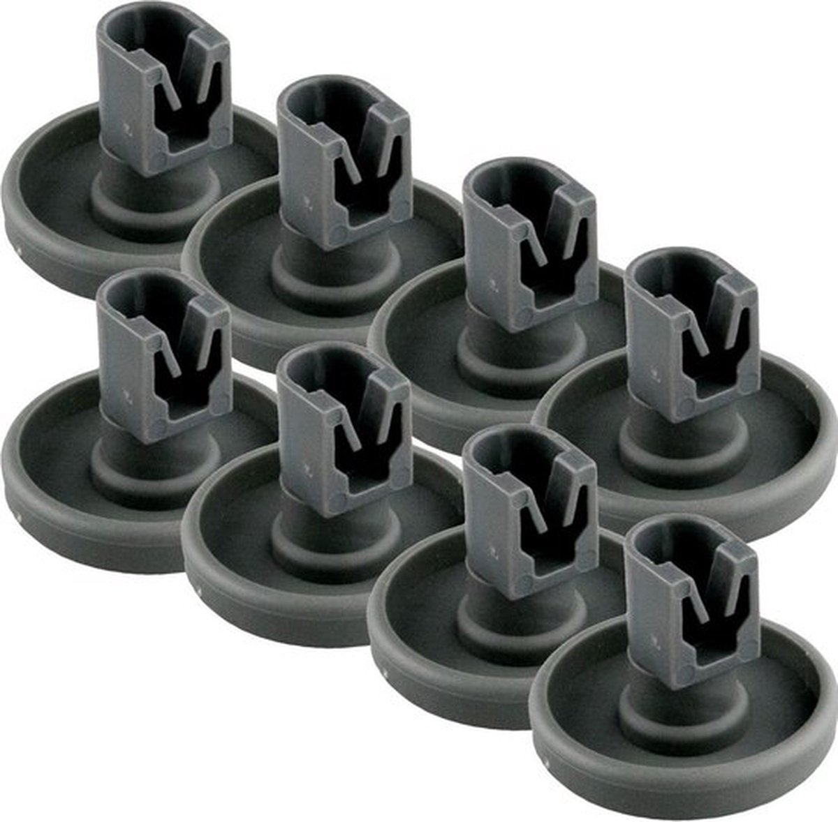8 stuks Vaatwasser Wiel Onderkorf 40mm - Geschikt voor IKEA - AEG - Zanussi - Electrolux - Atag - Etna - Juno - Pelgrim korfwiel wieltjes wielen 50269757006 / 50286965004