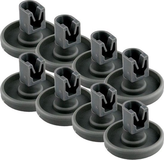 8x Vaatwasser Wiel Onderkorf 8 stuks 40mm - Geschikt voor IKEA - AEG - Zanussi - Electrolux - Atag - Etna - Juno - Pelgrim korfwiel wieltjes wielen 50269757006 / 50286965004
