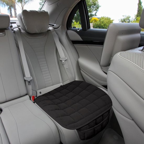 HIBEYO 1 stuk autozitkussen, geschikt voor Benz Mercedes stoelkussens, NAPPA, leer, antislip, zitkussen voor heupen, zacht zitkussen, voorstoelen, autostoelhoezen, stoelovertrekken, 1 stuk, donkerbruin
