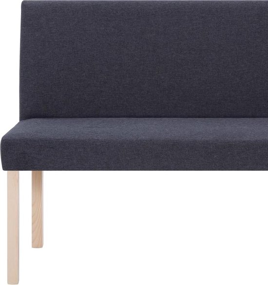vidaXL Bankje 139,5 cm polyester donkergrijs