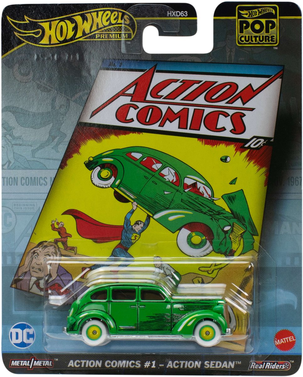Hot Wheels HVJ50 Action Comics #1 Action Sedan Berline, green