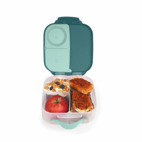 b.box Mini boîte à lunch | Boîte Bento à 3 compartiments (dont 2 étanches) | Idéal pour les tout-petits, déjeuners et Snacks pour les Enfants | Pour un fruit Heel | Sans BPA