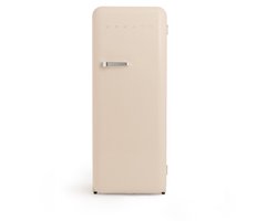 CREATE - Koelkast in retrostijl - Zand - Handvat Zilver - FRIDGE RETRO 281L