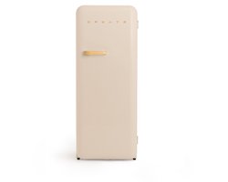 CREATE - Koelkast in retrostijl - Zand - Handvat Hout - FRIDGE RETRO 281L