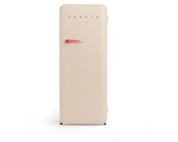 CREATE - Koelkast in retrostijl - Zand - Handvat Terracotta - FRIDGE RETRO 281L