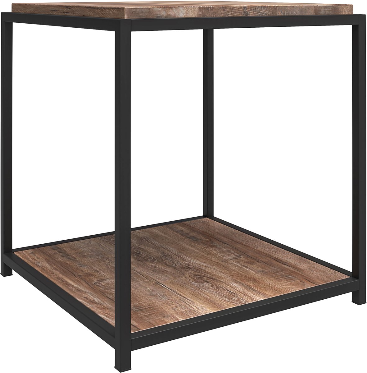 Notio Living Quincy-Endtable - Eiken/Zwart Metaal Bruin