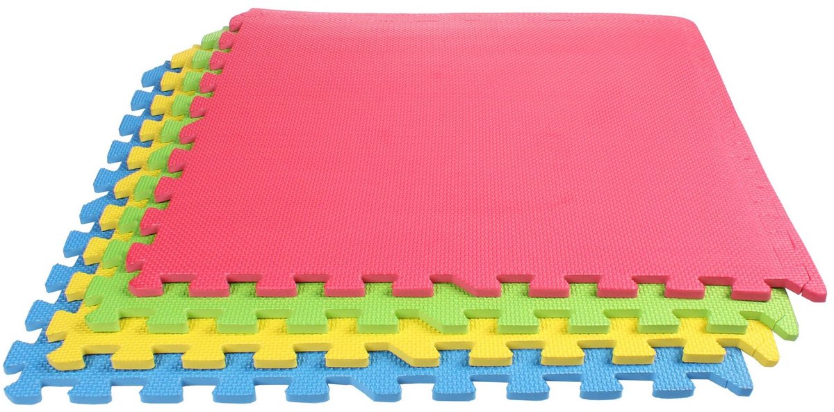Merco - Fitness vloer - puzzelmat- Eva geluidsdempend - mat - mix kleuren