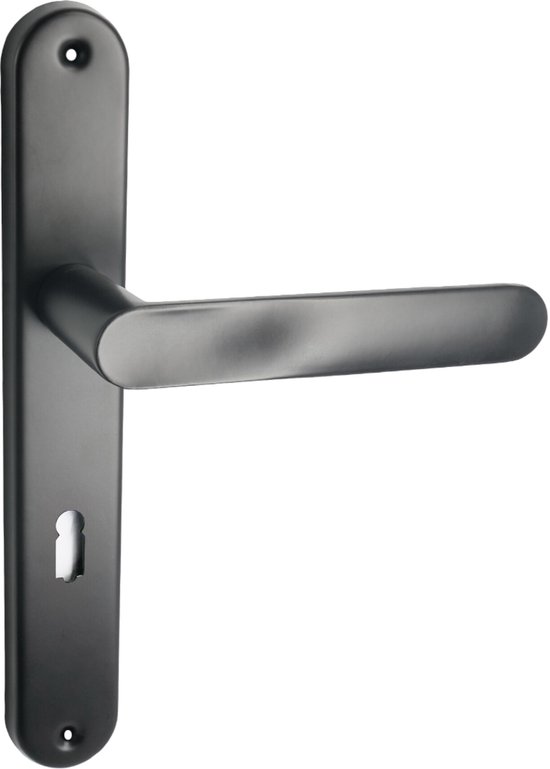 JUVA deurkrukgarnituur aluminium deurbeslag ANTHRAZIT zwart deurkruk kamerdeur | WC - badkamer | deurkrukpaar met deurrozetten | PUSH 1317 | 1 set