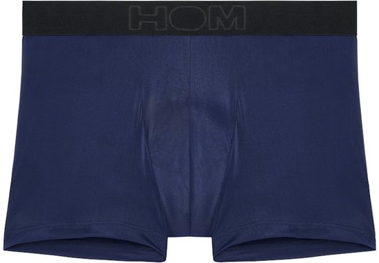 Donkerblauwe HOM boxershorts met zwarte tailleband met logo.