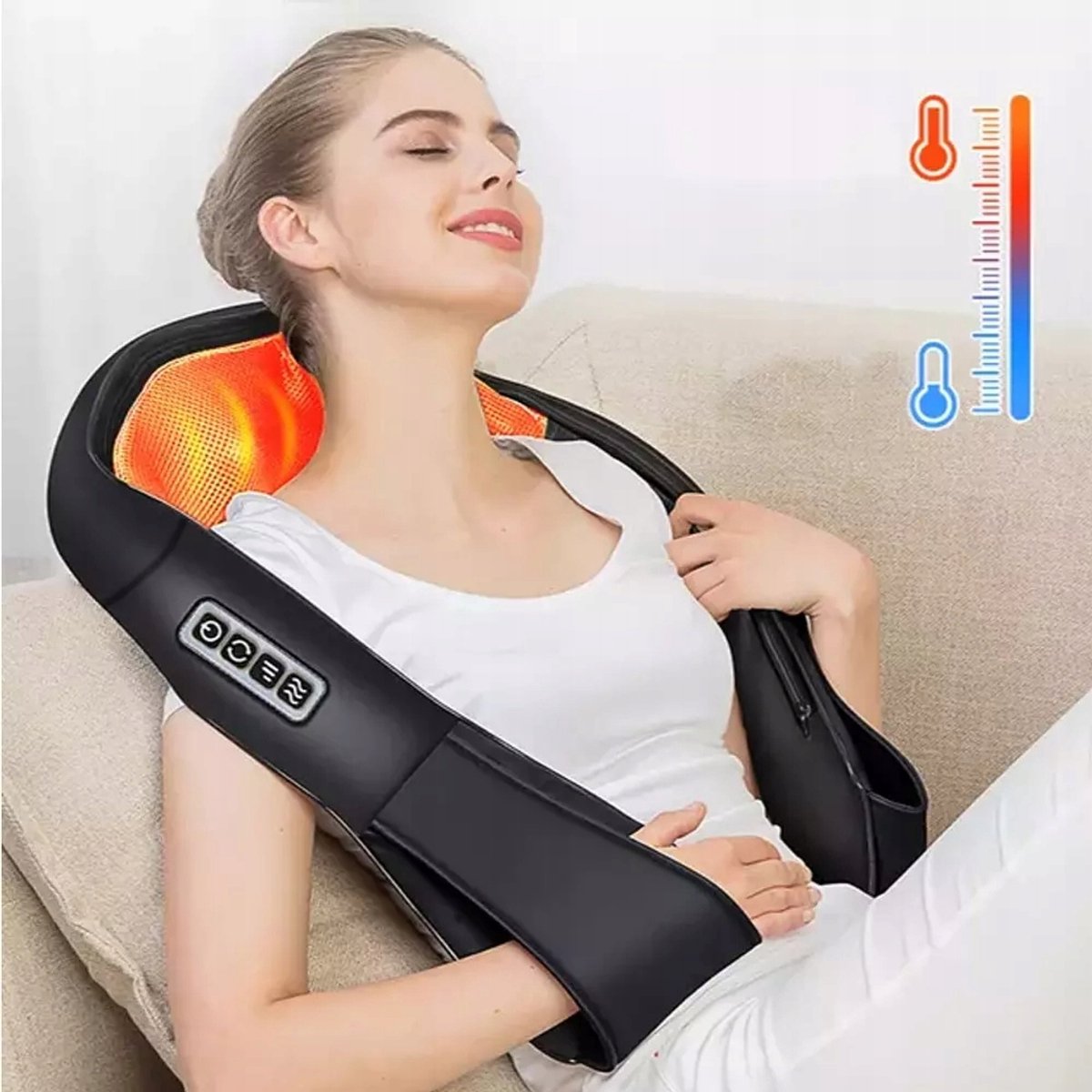 Aniks U-vormige Nek- en Schoudermassager met Warmte - afbeelding 2