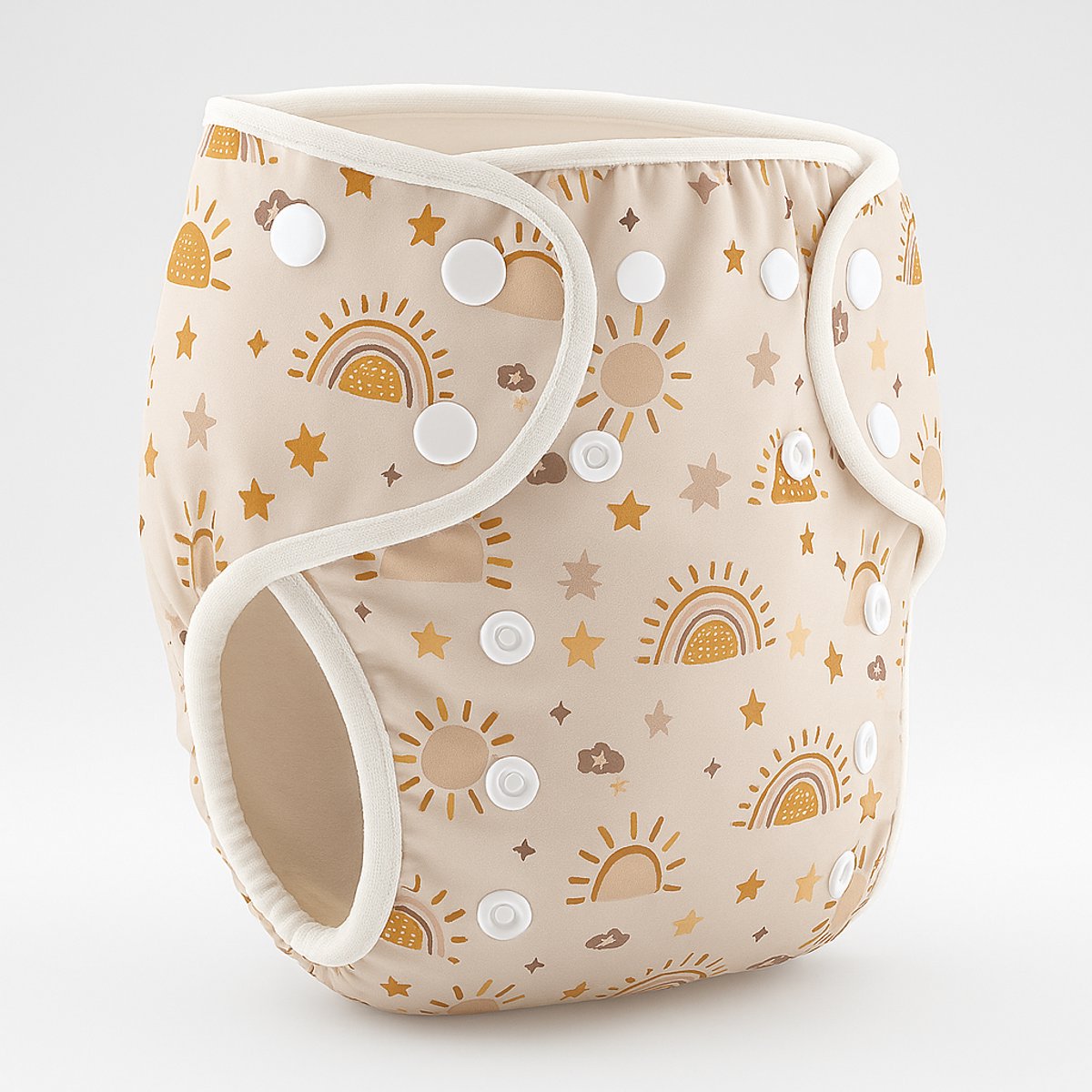 BonBini's® Wasbare Zwemluier Baby - Herbruikbaar - zwembroekje - Anti Doorlek - Sunshine Taupe — afbeelding 4