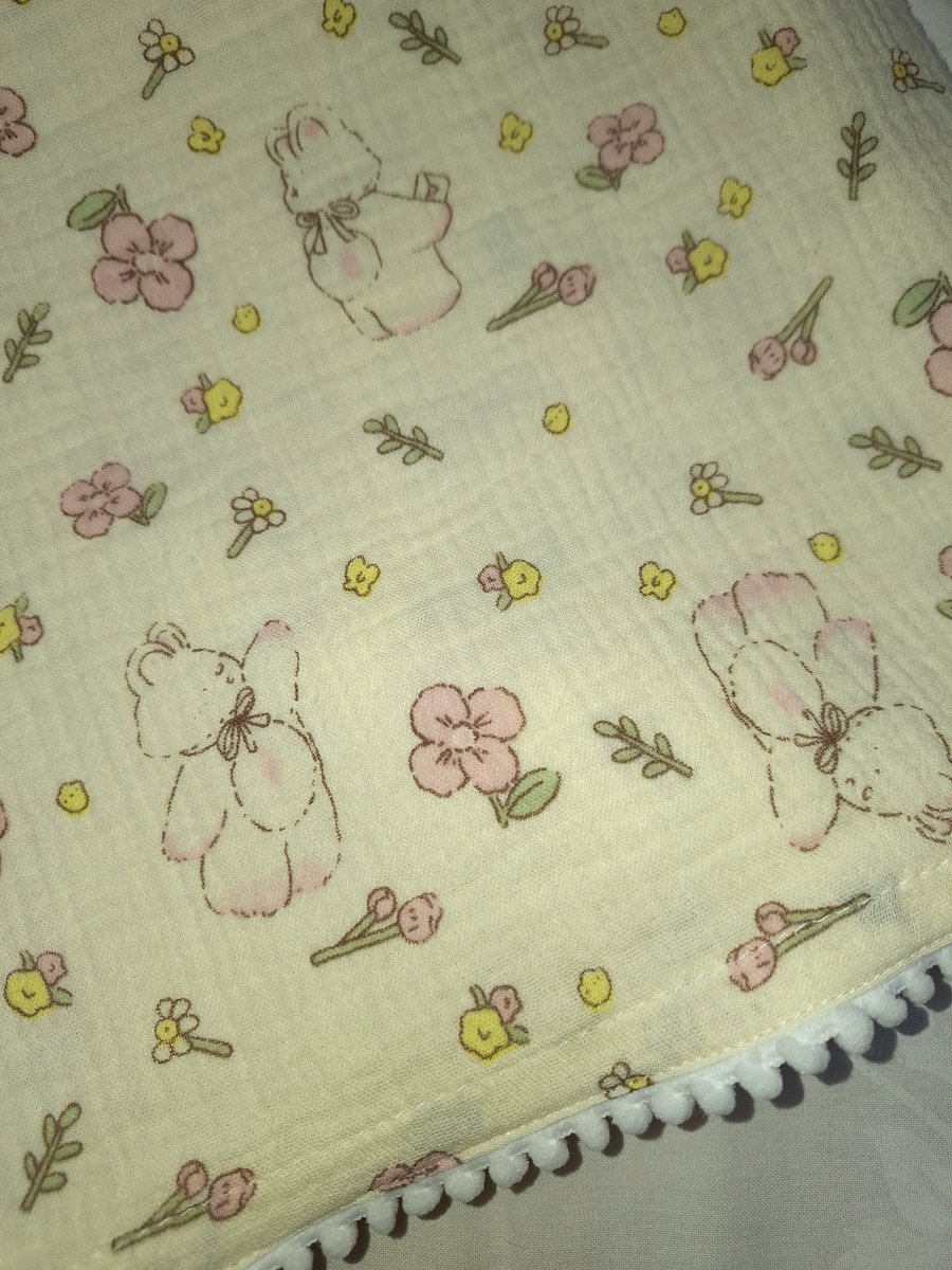 Oogappel Cottonsoft Lieve Beer Wieglaken 75x100 cm-Licht Geel -Mulitcolour