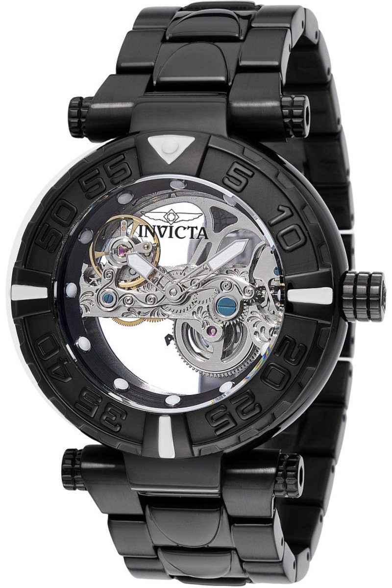 Invicta Subaqua 49507 Heren Horloge - Waterdicht - Analoog - Automatisch Uurwerk - Roestvrij Staal met zwarte Wijzerplaat - 47mm