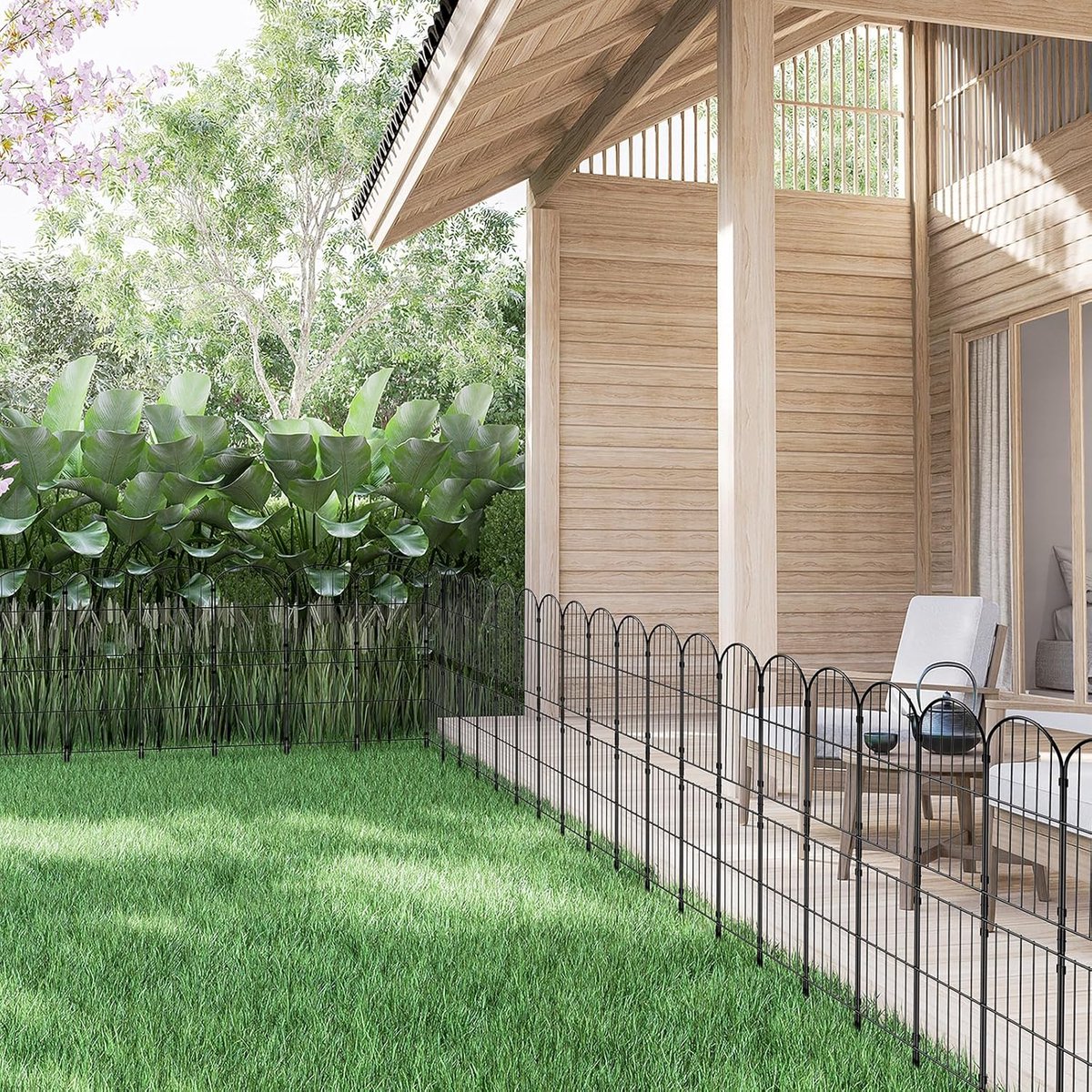 Floranica® De Haantjetuinafscheiding | 1 stuks 103cm 20cm | Groen | Behandeld grenen