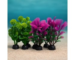 Aquarium Kunstplant - 10 stuks - KleurenMix - Aquarium Decoratie Planten - 10CM