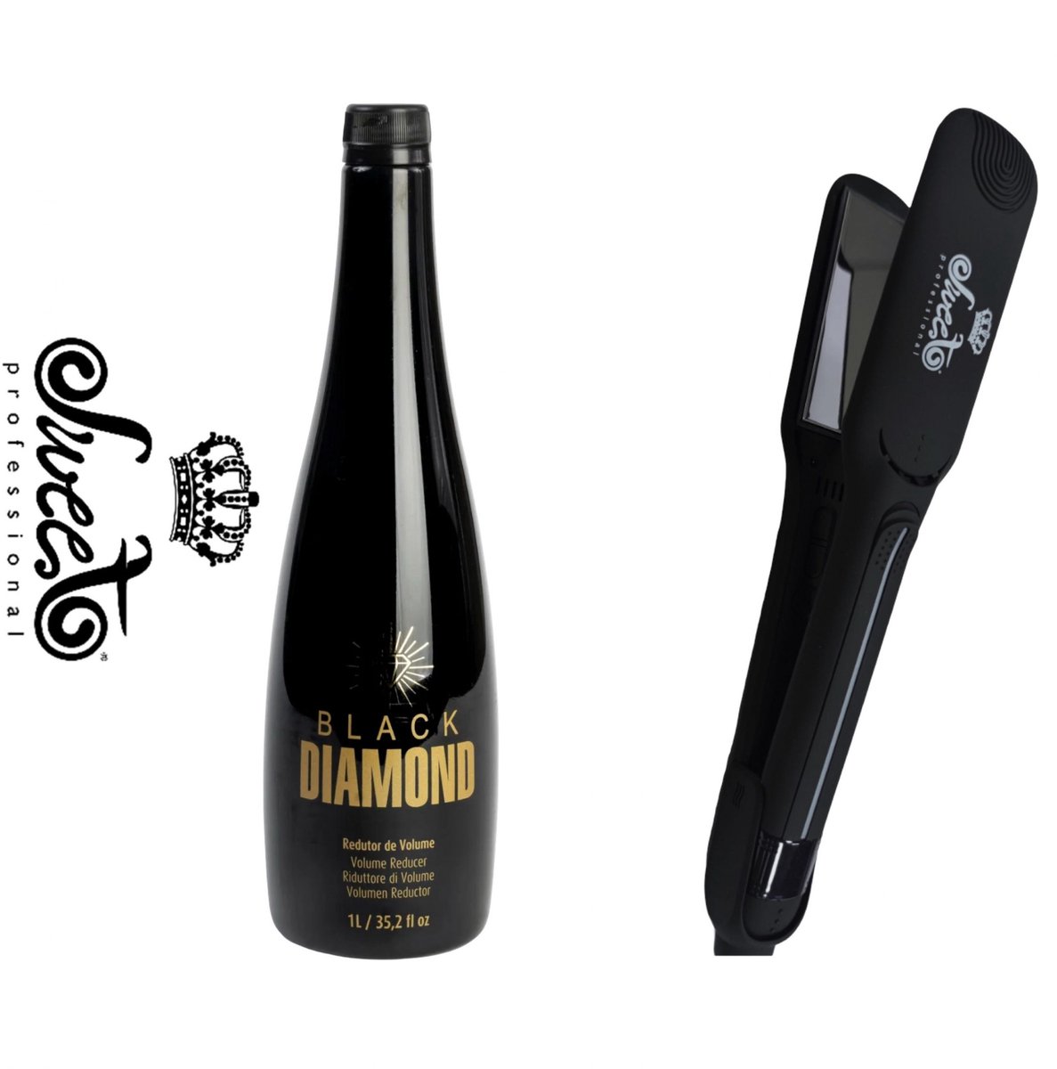 Black Diamond Proteïne Behandeling 1000ml & Sweet Professionele Stijltang