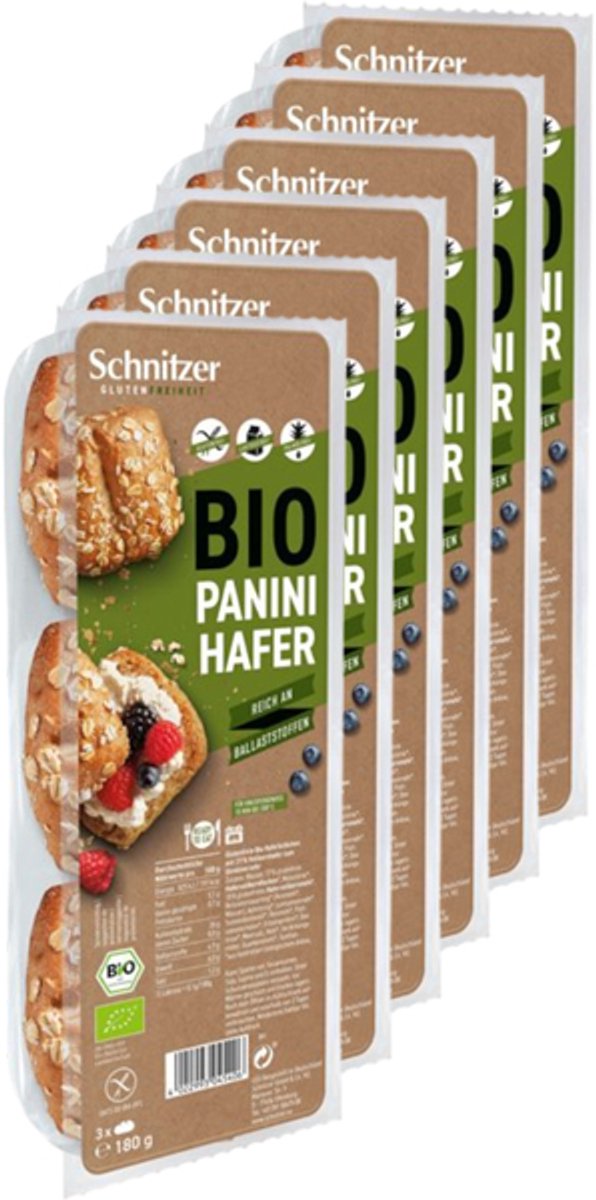 Schnitzer | Panini Haver | 6 stuks | 6 x 180 gram