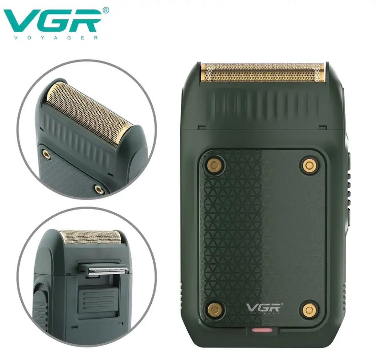 Krachtige 2in1 VGR Scheerapparaat - Usb Oplaadbare Voyager V-353 - Full Body Shaver + Baard/Precisietrimmer - Perfecte Lichaamshaar Verzorging voor Dames en Heren - Kleur: Zwart