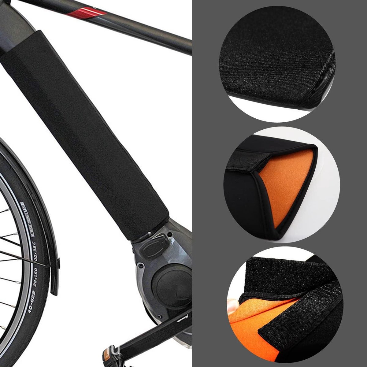Beschermhoes voor accu e-bike - accubescherming met verlengde levensduur - kou- en vuilbescherming - geschikt voor buisomvang 28-32 cm - verbetert looptijd - fietsaccessoire voor e-bike
