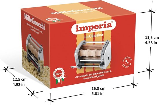 Accessoires voor Verse Pasta Machine van Staal - Cavatelli Sardinian Gnocchetti Rigatelli - Crankshaft (Model . Made in Italy) — afbeelding 5