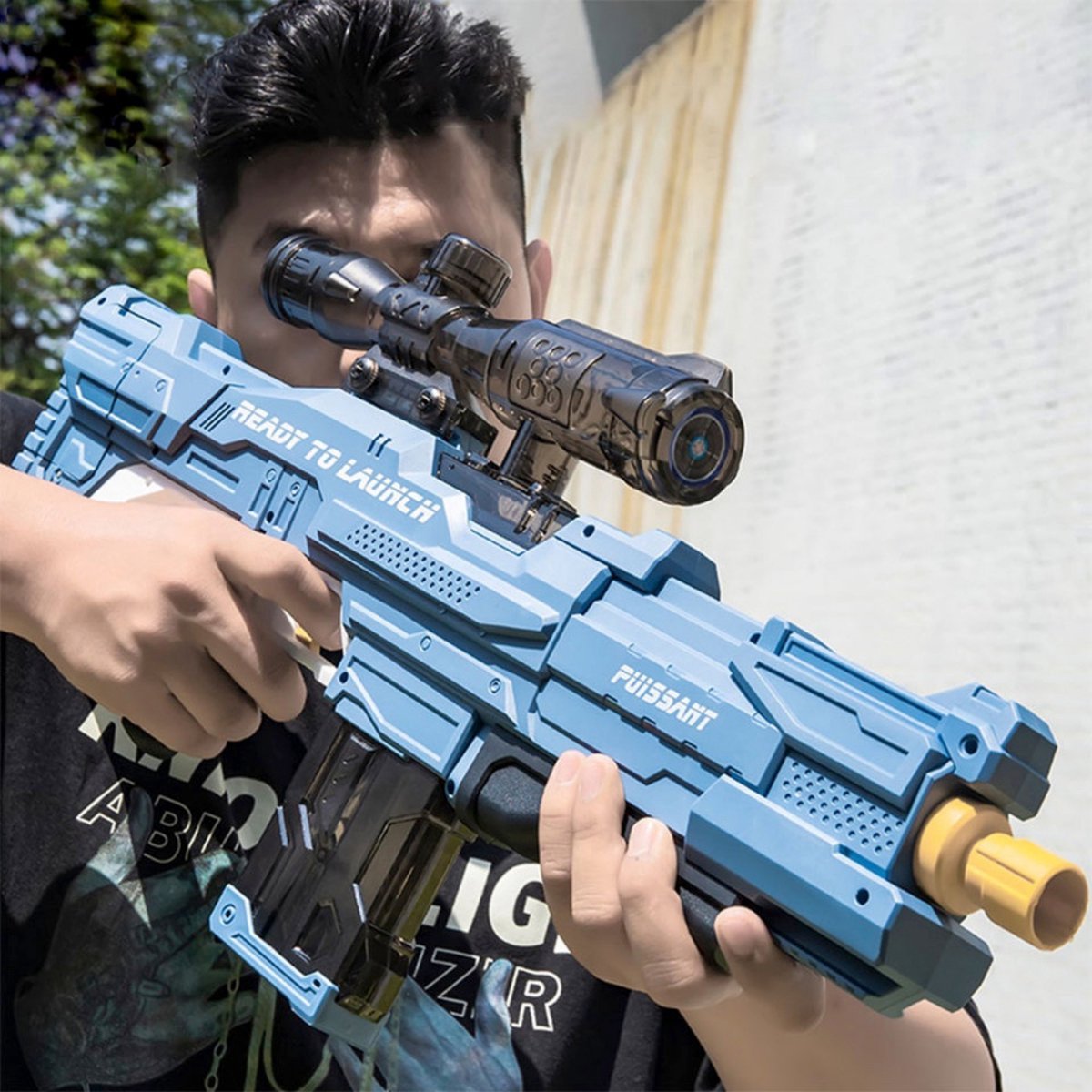 Modito Automatisch Waterpistool met Vizier Blauw - Elektrisch Waterpistool - Watergeweer - Super Soaker - Watergun - Buitenspeelgoed — afbeelding 8